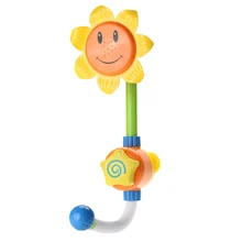 Детские Игрушки для ванны смеситель для душа Подсолнух для ванны для воды Детское купание игрушка подарок случайный цвет