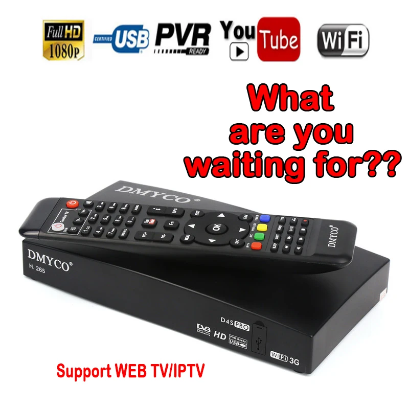 D4SPRO DVB S2 Цифровой спутниковый рецептор HD 1080P двойной Тернер Biss Youtube 2 * LNB порт ТВ