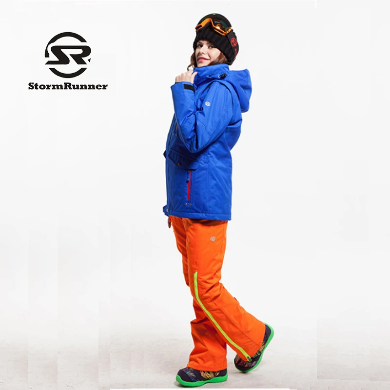 StormRunner гарантирует подлинность! Женские лыжные костюмы куртка и штаны комплект