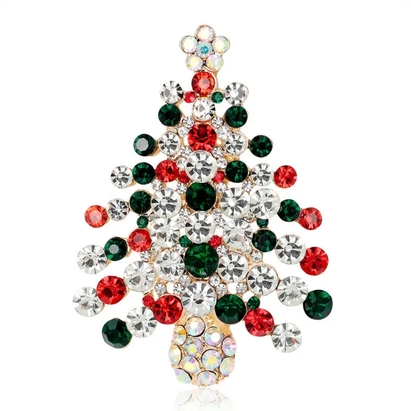 Женская Брошь в виде снеговика и рождественской елки|enamel brooches for women|brooches womenenamel