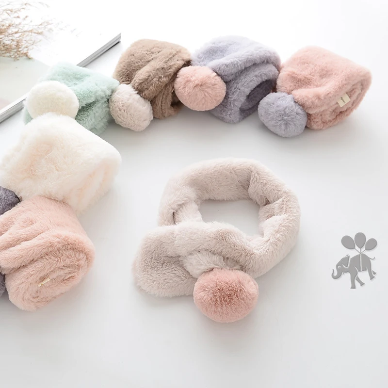 

New Winter Ring Scarf Imitation Rabbit Fur Soft And Smooth Ring Scarf Warm Parent-Child Family Scarves Fashion