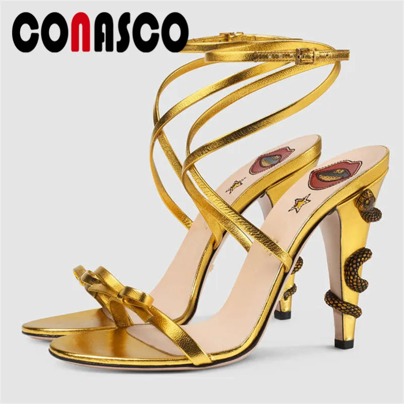 CONASCO 2019 летняя Новинка Модная фирменная дизайнерская обувь Круглый носок туфли