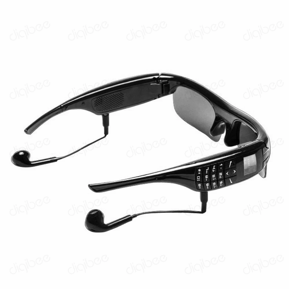 Многофункциональные очки GSM сотовый телефон Стерео Bluetooth 4,1 Гарнитура солнцезащитные очки камера видео Диктофон G5 умные очки - Цвет: Черный