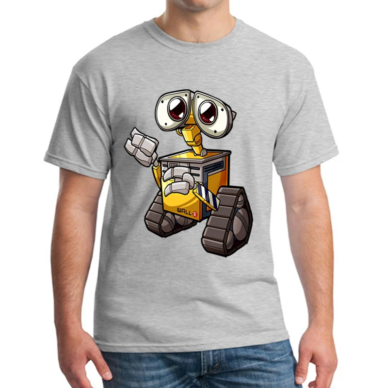 Мужская футболка с короткими рукавами Wall E eve летняя рисунком робота из
