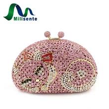 Milisente neue cat kristall hochzeit party handtasche für frauen multi farbe