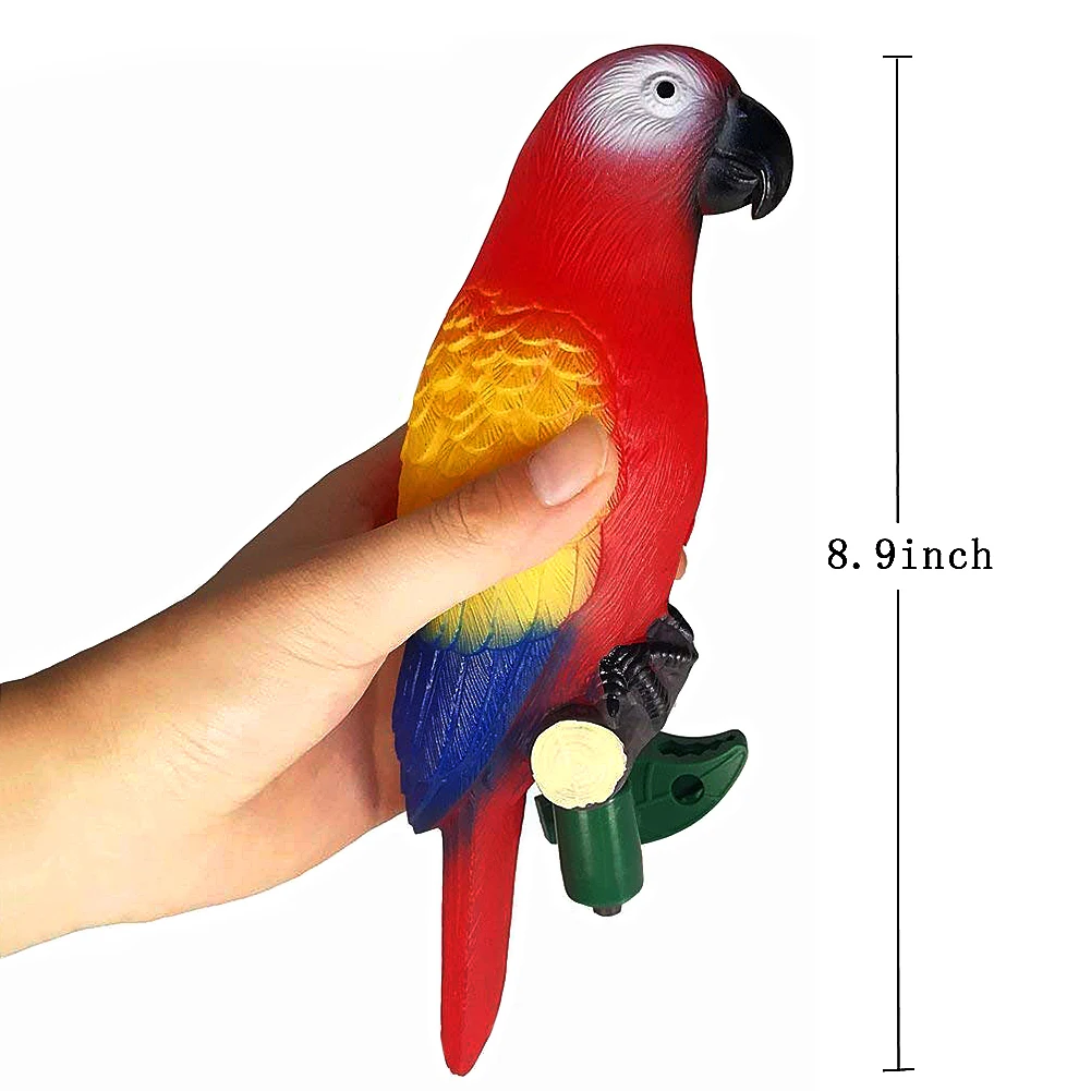 4psc светодиодный солнечного сада 4 разных Цвета попугай лампы гибкий зажим база для патио на заднем дворе наружной отделки