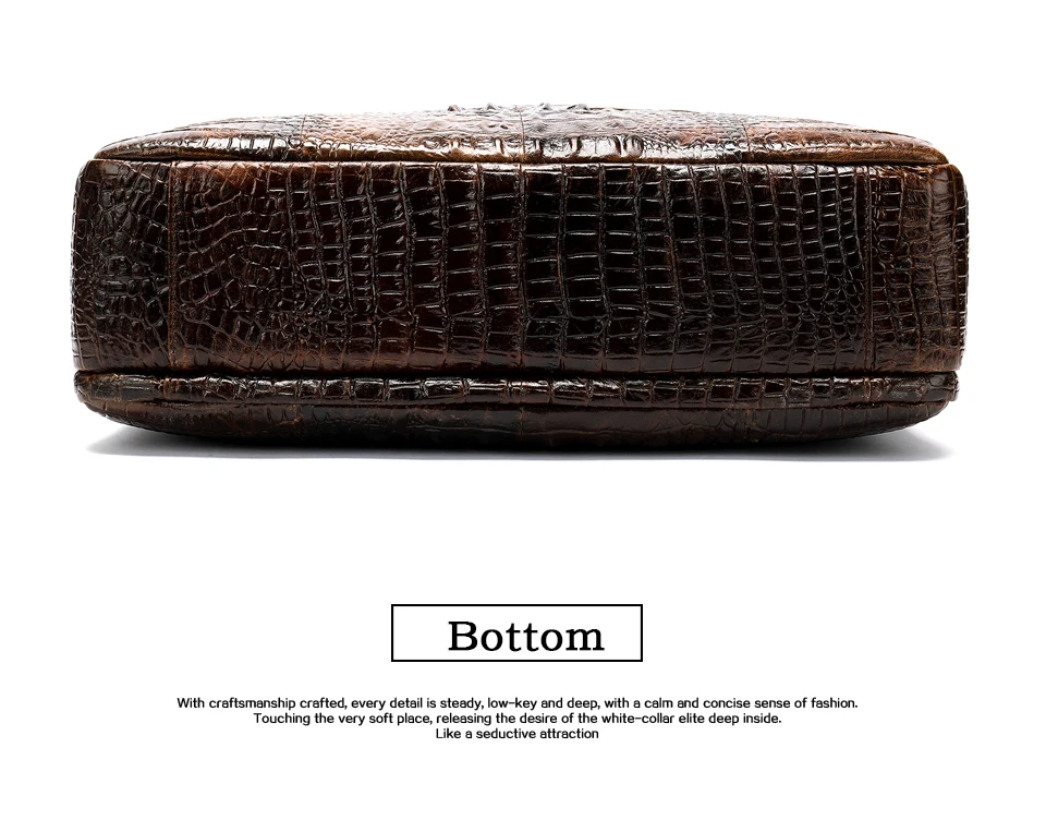 15 Men's Genuine Leather Briefcase Male man computer Laptop Bags For Men Cow Leather Men's Bag Crocodile Pattern handbags