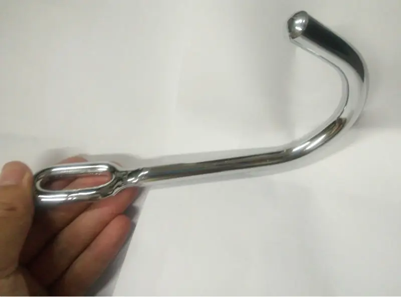 Adult Game Stainless steel Flat anal hook With Ring butt plug Sex Toys For Men And Women3