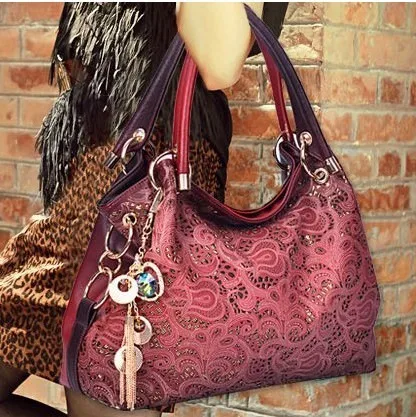 Hot Casual PU Leather handbag bag fashion leisure shoulder hollow out a woman messenger bag dinner