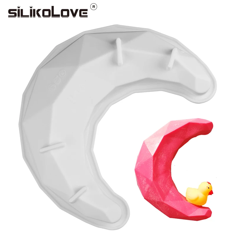 

SILIKOLOVE 23CM Ramadan Moon Silicone Mold for Cake Decorating Tools Non-stick DIY Cake Moulds For Eid Mubarak Kitchen Baking