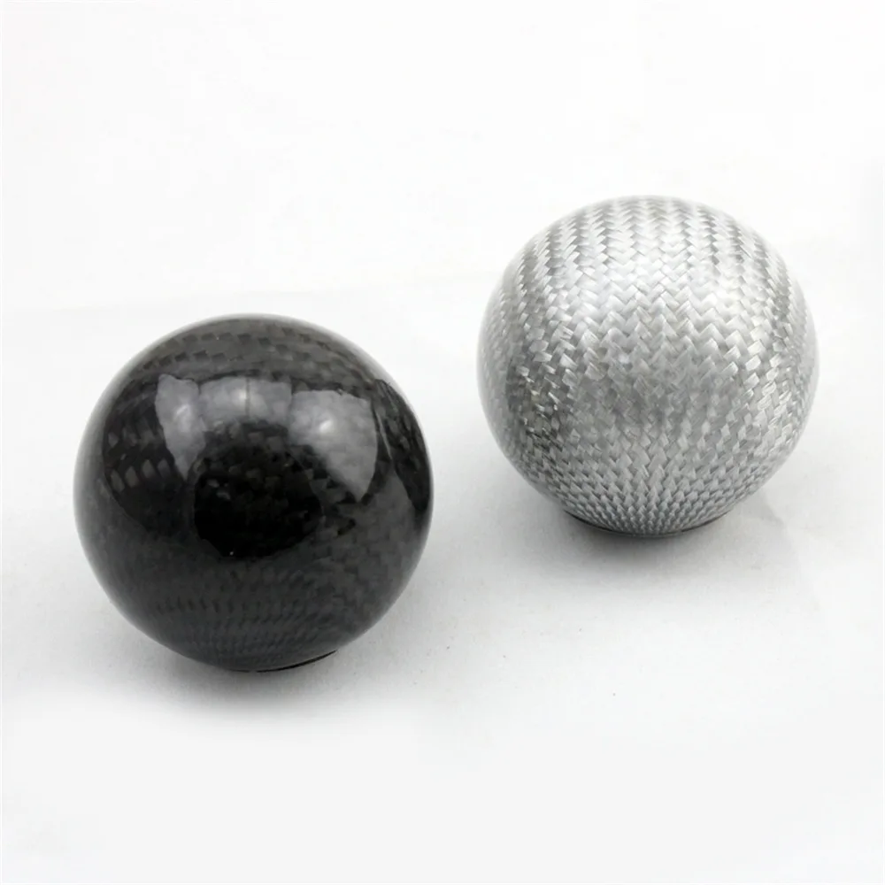 Kaufen Carbon Fiber Universal Auto Schaltknauf Hebel Stick Headball Arm Stift POMO MOMO AT MT M10 * 1,5 M10 * 1,25 M8 * 1,25 Vites Topuzu