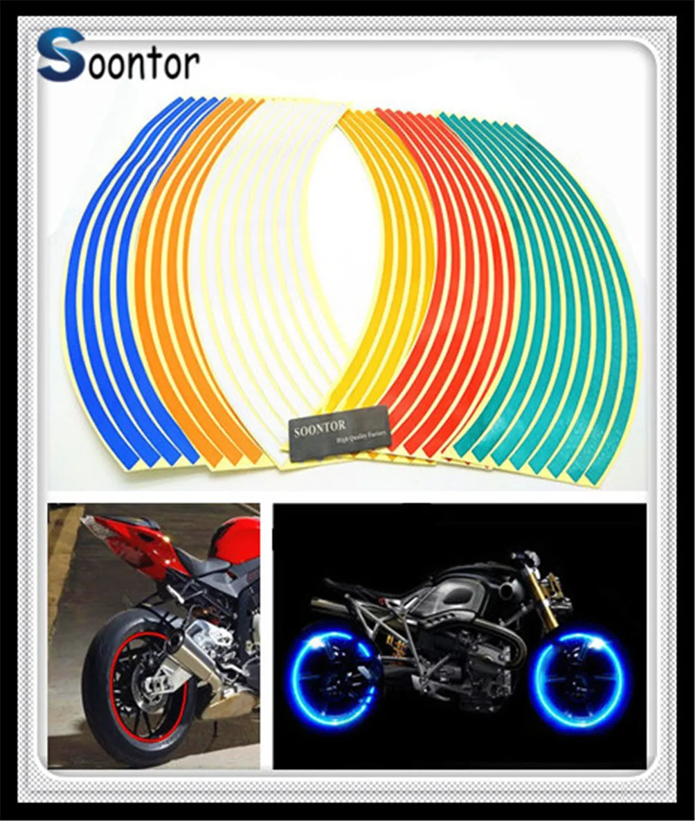 Strips Wheel Stickers And Decals For Reflective Rim Tape Bike Motorcycle Car HGU
