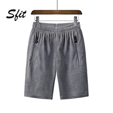 Sfit Лето г. для мужчин бег пляжные шорты с карманами на молнии тренировки тренажерный зал Тренировка Шорты для женщин мужской спортивный костюм для бега Slim Fit дно