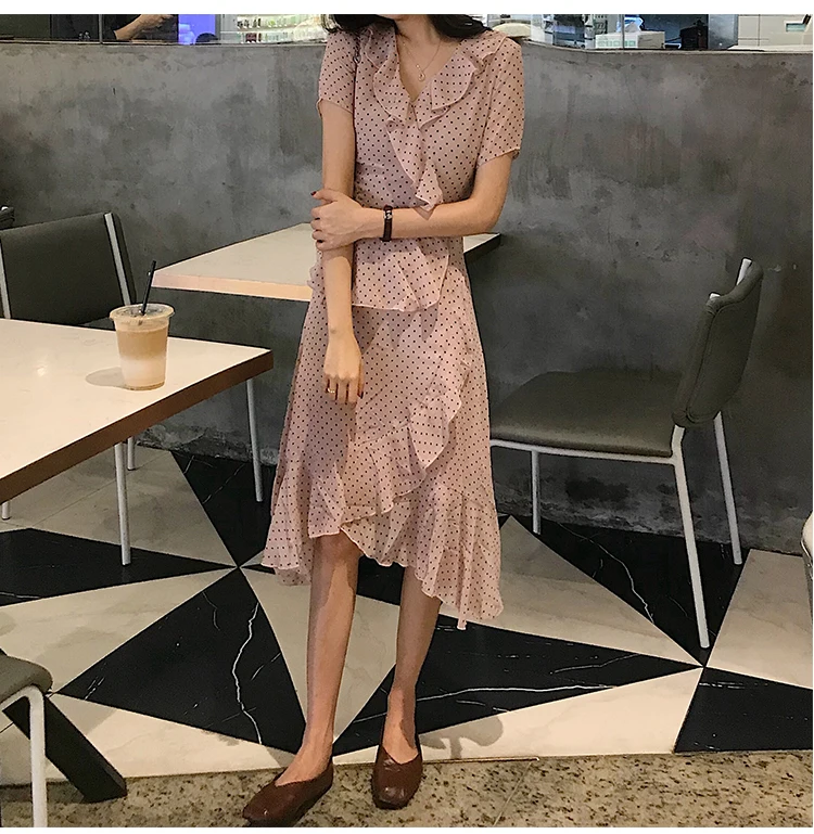 Женское платье в стиле ретро Ins Kawaii Ulzzang милое летнее офисное пляжное женское панк