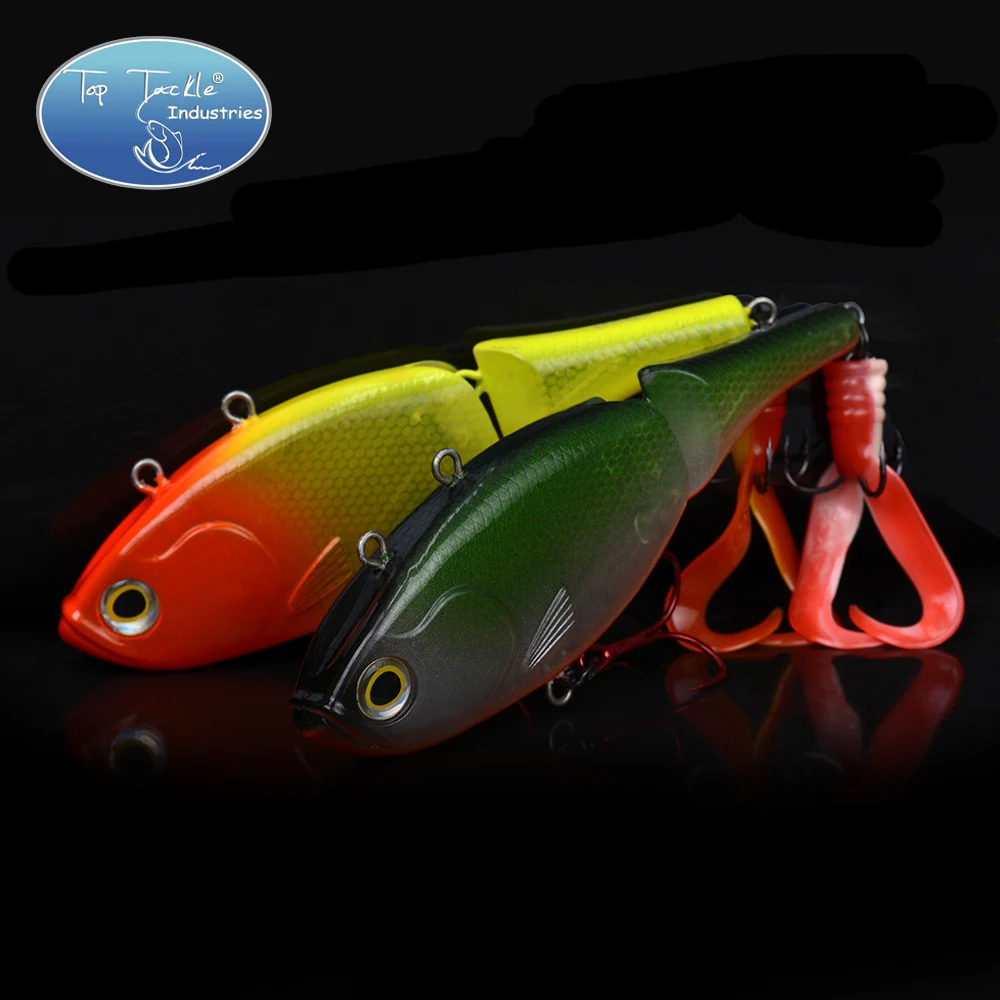 

Fishing Lure Artificial Bait Swim bait 135mm 55g Sinking 2-Segement VIB With Soft Double Tail Jerk bait