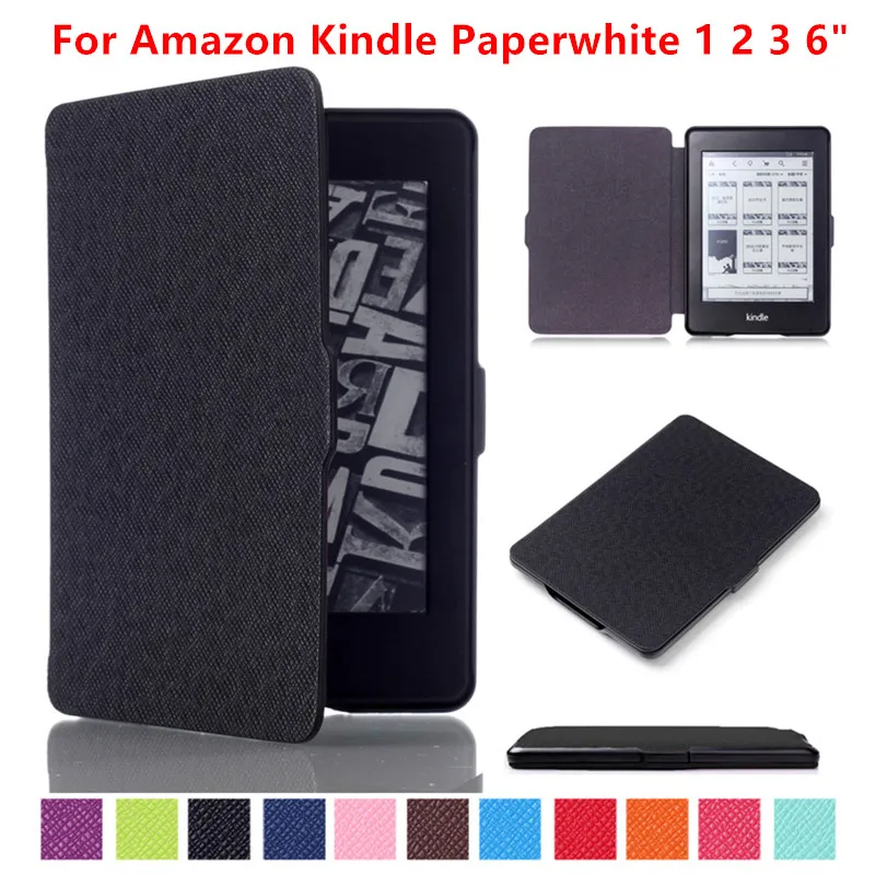 

Slim Magnetic Smart Case for Amazon Kindle Paperwhite 1 2 3 6.0" PU Leather E-Book Cover for Kindle Paperwhite 123 6.0 inch+Pen