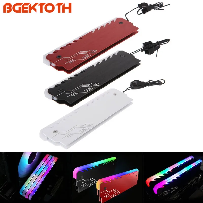 

Aluminum Heatsink cooler Aluminum RAM Heatsink Cooler RGB 265 Light Radiator Desktop Memory Cooling Vest dropshipping