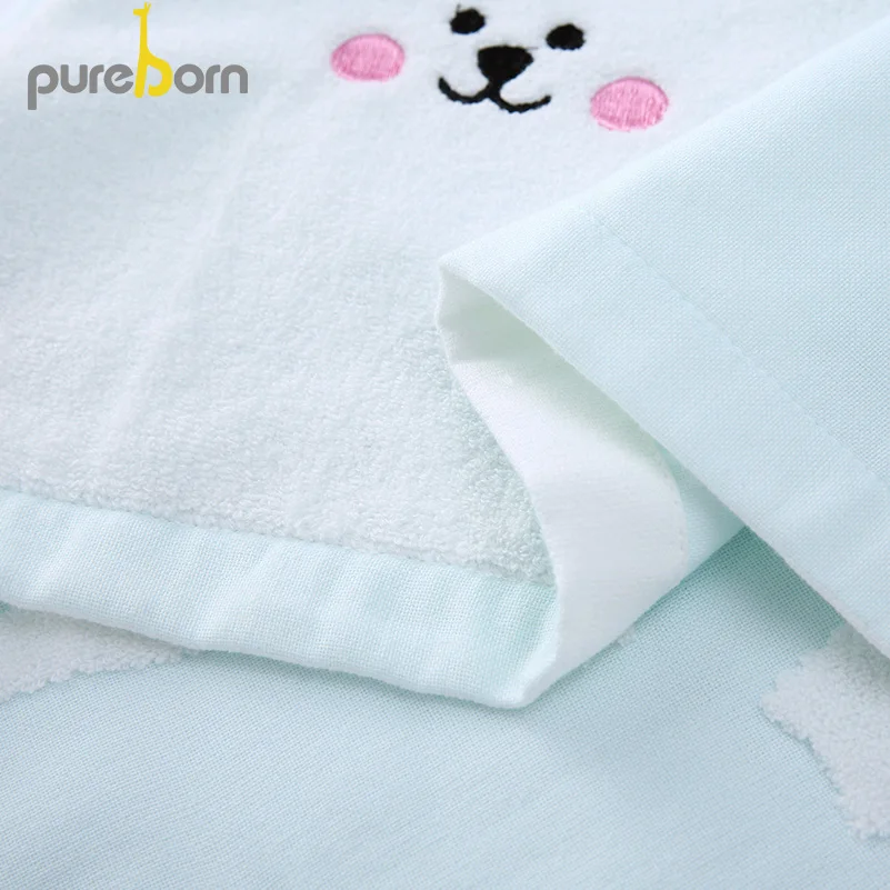 Детское полотенце для купания Pureborn пляжное сушки кроликов детское новорожденных
