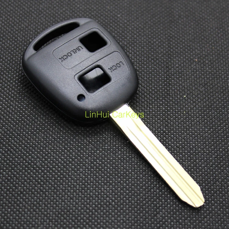 

PINECONE for TOYOTA 2 Buttons Uncut Brass Blade Blank Straight Key ABS Shell 1PC WHOLESALE