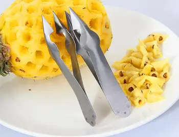 

300 pcs Practical Stainless Steel Cutter Pineapple Eye Peeler Pineapple Seed Remover Clip Home Kitchen Tools