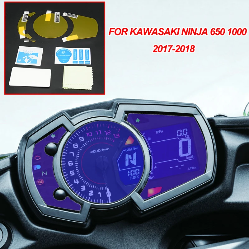 

NINJA 650 1000 moto Cluster Scratch Protection Film Instrument Dashboard Cover Guard Blu-ray for KAWASAKI 17-18 NINJA 650 1000