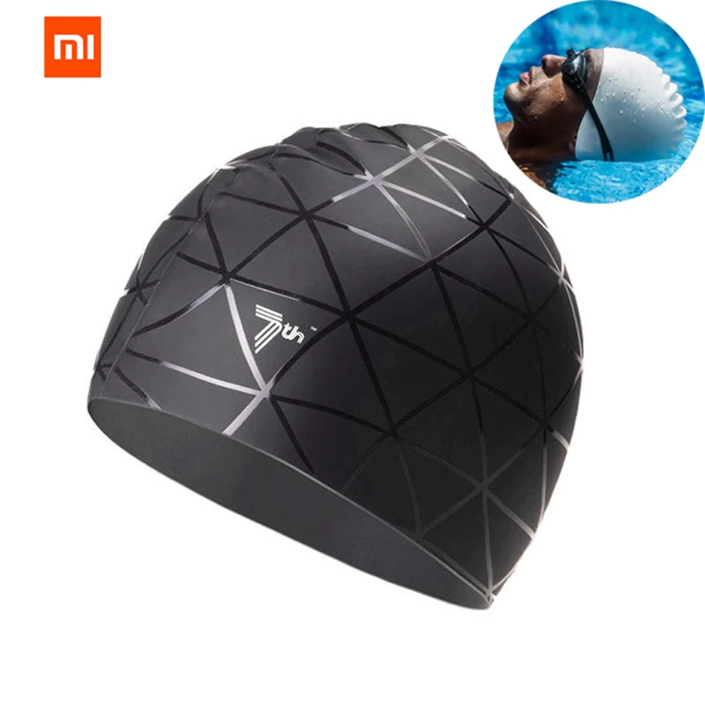 

Original Xiaomi Mijia 7th Soft Silicone Swimming Mi cap Waterproof Sports Swim Pool Hat Ears Protection Adult Men Women 38