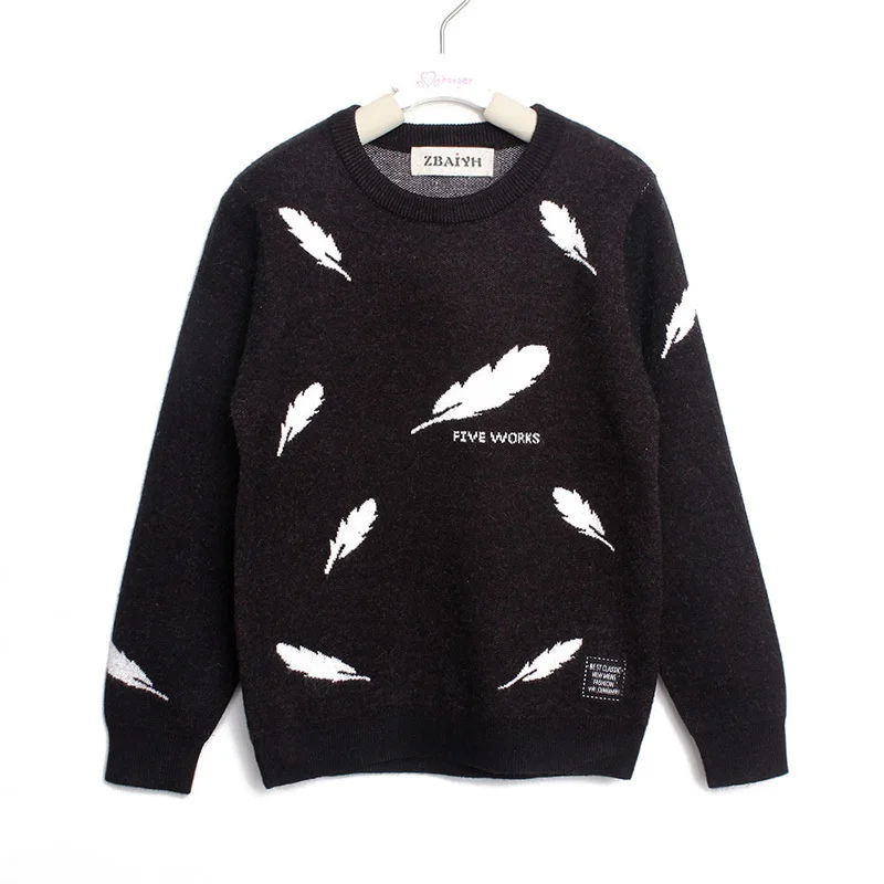 ZBAIYH-Casual-Style-Boy-Sweater-Kids-Knitted-Pullovers-feather-Jumpers-3-10-years-cotton-Pull-Enfant