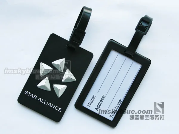 

Star Alliance Luggage Tag Black Rubber Travel Tag Special Gift for Aviation Lovers Flight Crew