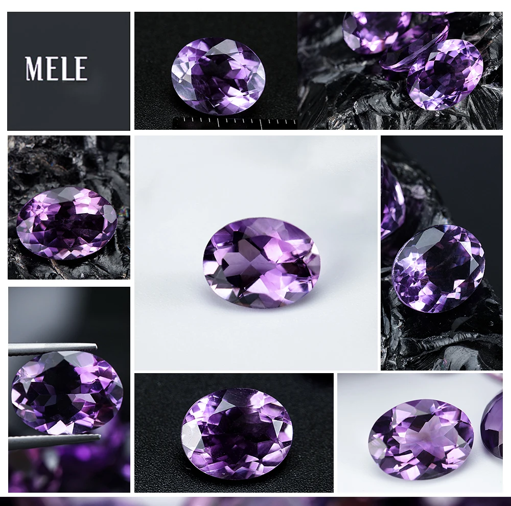 Top qualidade Brasil ametista natural, 7X9mm 1.64ct