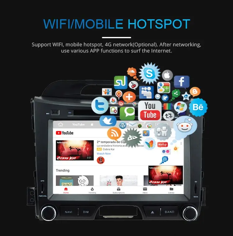 Discount JDASTON Android 9.0 Car Multimedia Player For Kia Sportage 2010 2011 2012 2013 2014 2015 Octa Core 4G+64G Radio GPS Audio Stereo 5