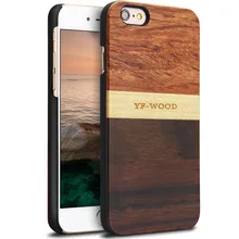 YFWOOD Wooden Case for iPhone 6 6s 4.7 inch Real Wood Splicing Pattern Phone Cover for Apple iphone 6