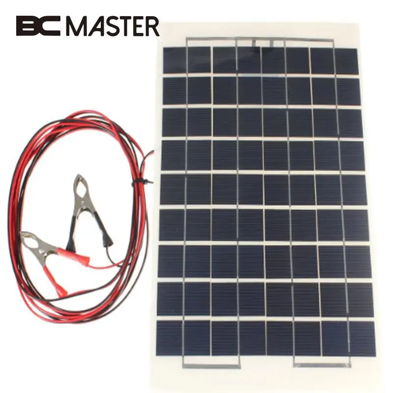 BCMaster Портативный 12 в 10 Вт солнечная панель зарядное устройство батарея лодка