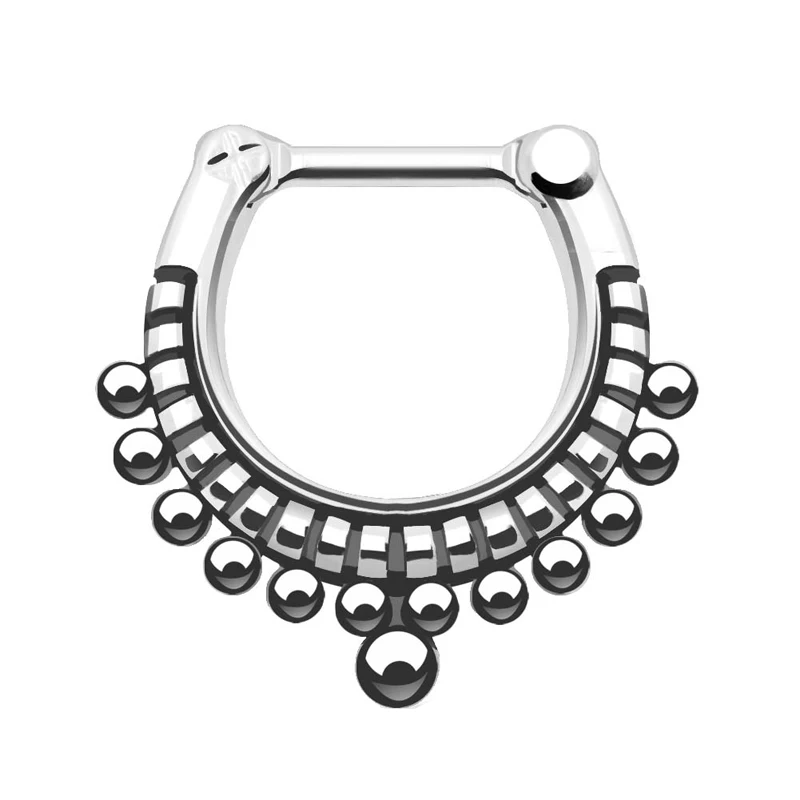 Multi Small Steel Ball Surgical Steel Septum Ring Captive Bead Nose