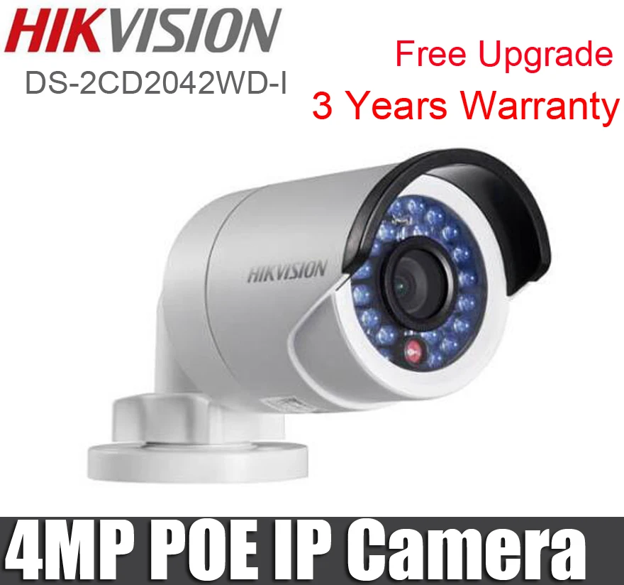 

In Stock Orginal Hikvision English Version with POE 4MP Waterproof IR IP Camera DS-2CD2042WD-I Onvif Indoor and Outdoor IPC
