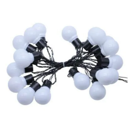 white ball type Солнечная энергия 2,5 м 10 светодиодный Свадебный Рождественский гирлянда 5 см большой шар Глобус гирлянда Сказочный свет открытый вечерние садовые гирлянды - Испускаемый цвет: white ball type