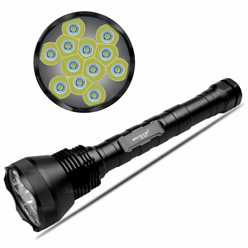 

NKTECH NK-12T6 12x Bulb XM-L XML T6 LED13800LM13800 Lumens 5 Modes Flashlight Torch Lamp With Extended Tube For Camping Hunting