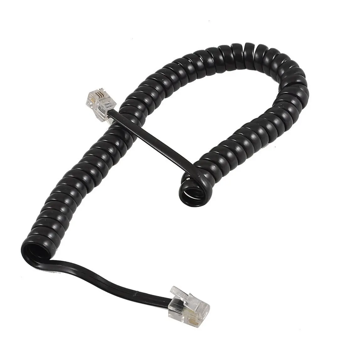 Brand New Replacement RJ9 4P4C Plug Coiled Stretchy Telephone Handsets Cable Line Black | Обустройство дома