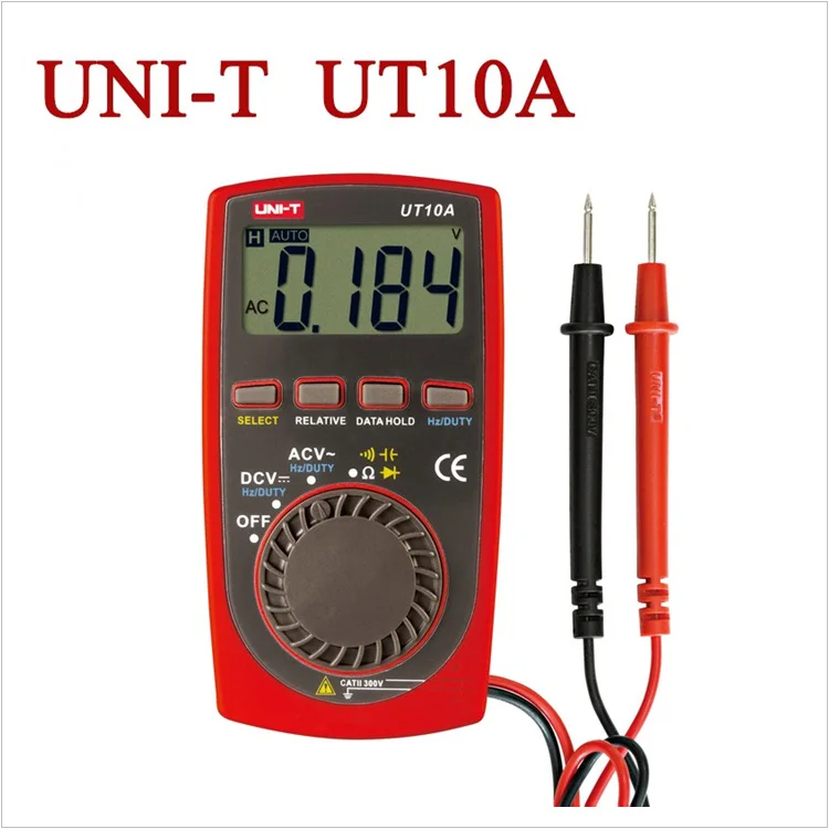 UNI T Ut10A Pocket Digital Multimeter Auto Range AC DC Volt Ohm ...