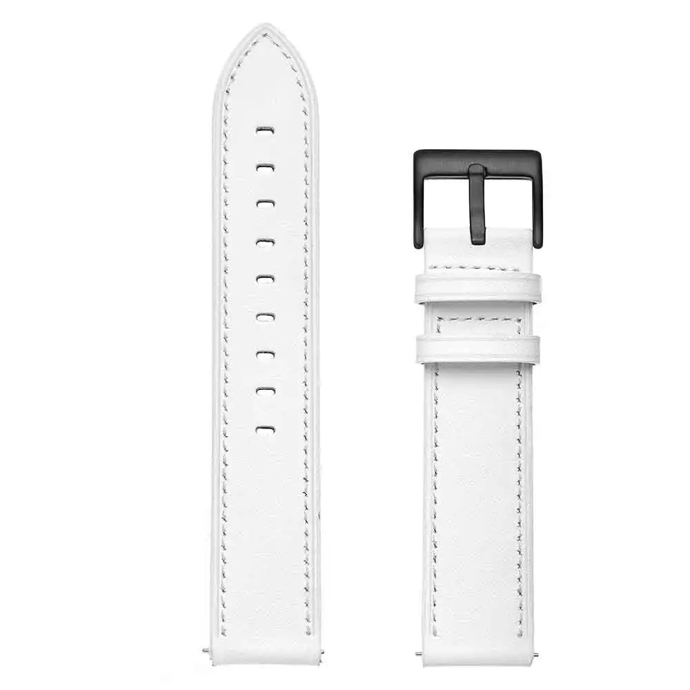 Ремешок из натуральной кожи для samsung galaxy watch active/42 мм sport gear S2 classic 20 мм ремешок для часов Смарт-часы браслет SM-R500 - Цвет ремешка: white