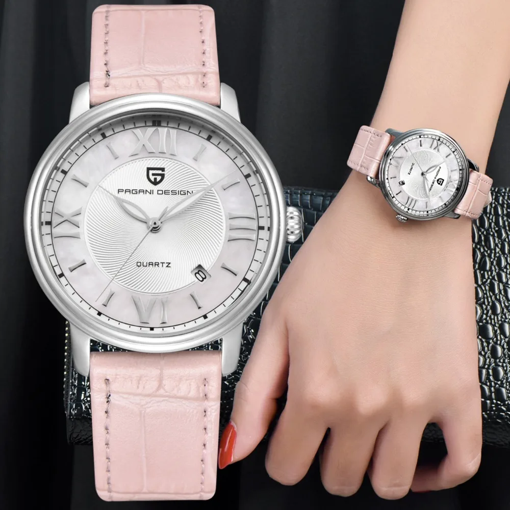 Женские кварцевые часы PAGANI водонепроницаемые с кожаным ремешком|montre brand|montre