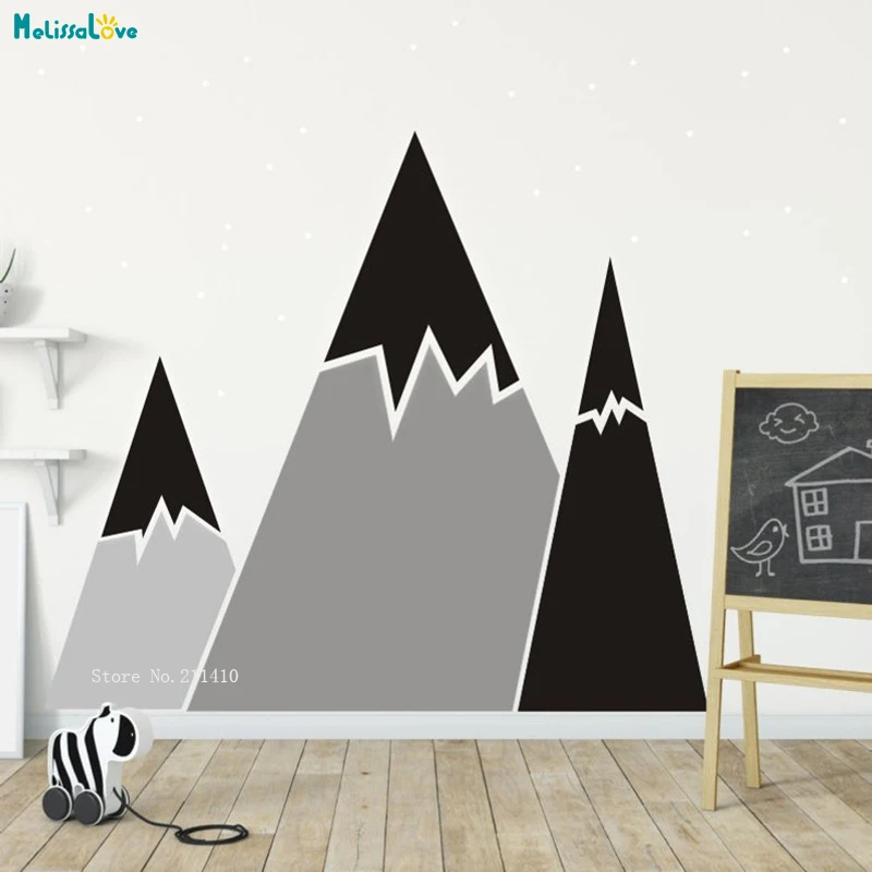 

Mountains Wall Stickers Decals Home Decoration Nursery Headboard Baby Room Vinyl Murals Multi-color Customization YT1528
