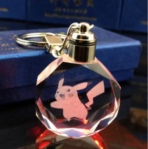 

Anime Pokemon Pikachu Pocket Monster LED light Keychain Keyring Pendant Toy Gift