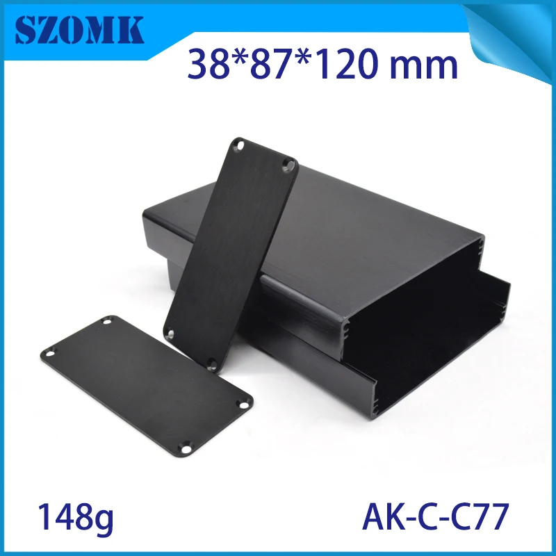 Szomk Custom Diy Extruded Aluminum Heat Sink Enclosure for inverter relay GPS tracker aluminum box audio display junction box (2)