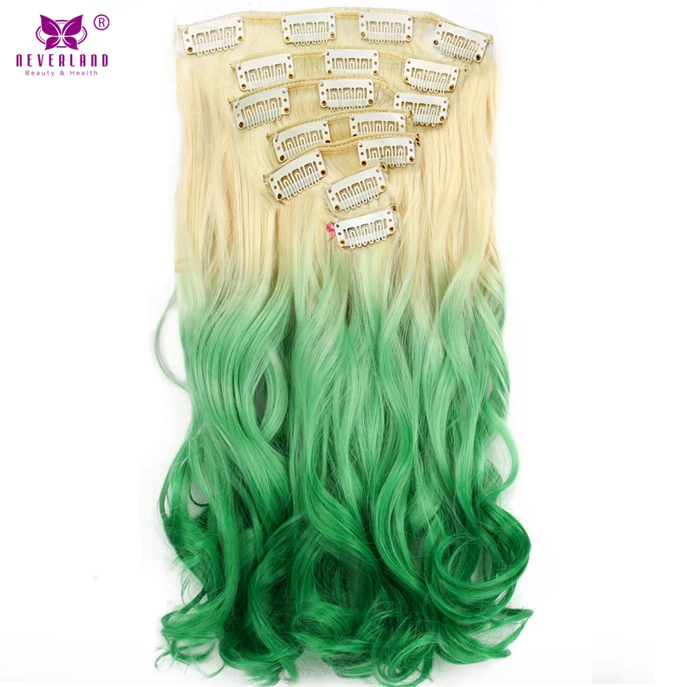 Neverland 20" Synthetic Wavy Hair 16Clips 7pcs/set Clip In Hair