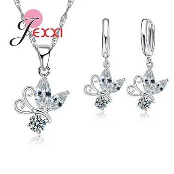 

Charming Brand Jewellery Set For Women Cubic Zircon Crystal Fashion 925 Sterling Silver Bridal Wedding Jewelry Set Bijoux Femme