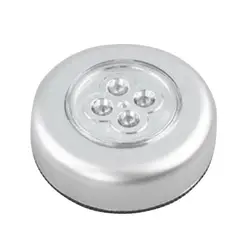 4 светодио дный Touch Управление ночник круглый лампа под шкаф толкатель на лампы Главная Кухня Спальня автомобильной Применение