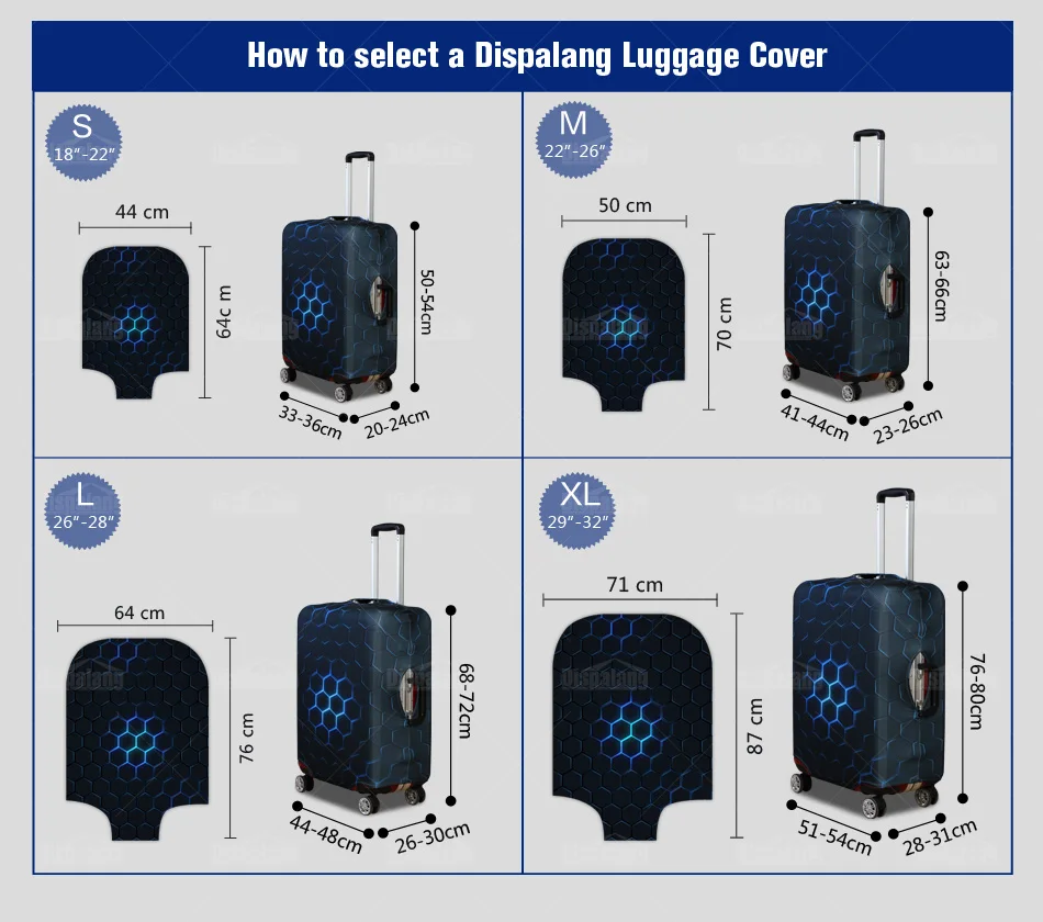 Dropshiping геометрический спандекс чемодан Крышка для мужчин оптом эластичные чехол для чемодана Прохладный заказ Туристические товары Airlines