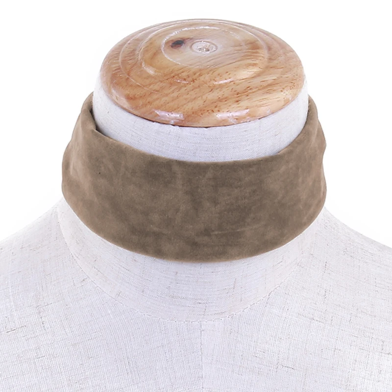 7 Colors Fashion Punk  Wide Plain Velvet Collar Choker Necklace Women Multicolor Gothic Basic Black Rope Necklaces Jewelry 5cm