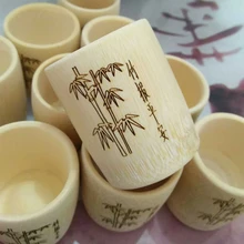 Пользовательские натуральные бамбуковые чашки и кружки для кофейного Чая 10 шт в партии