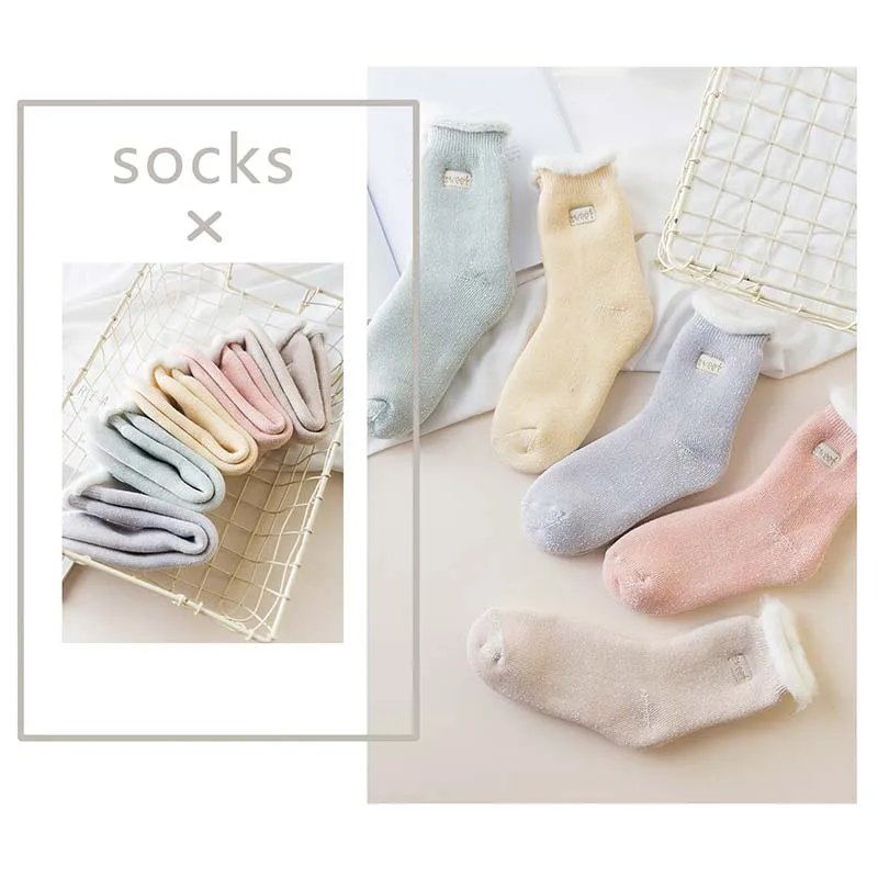 [COSPLACOOL] вышивка Японии теплые толстые карамельный цвет сладкий Meias милые модные хлопчатобумажные забавные носки для женщин мягкий пол Calcetines